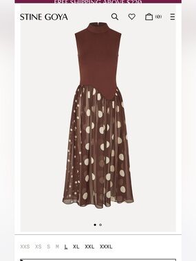 Stine Goya ASYMMETRICAL DRAPED DRESS - ARTIST BLURRY DOTS